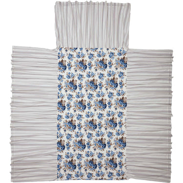 Annie Blue Floral Ruffled Twin Coverlet 76x39+27 VHC Brands - The Fox Decor